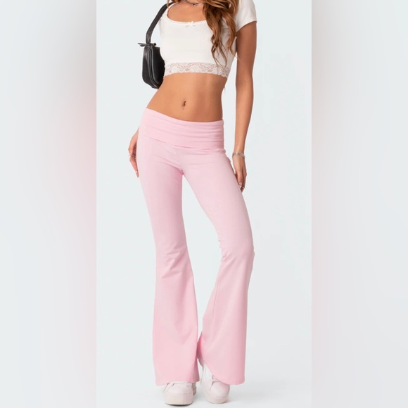 NWT Edikted Naomi Flared Leggings - Picture 2 of 4